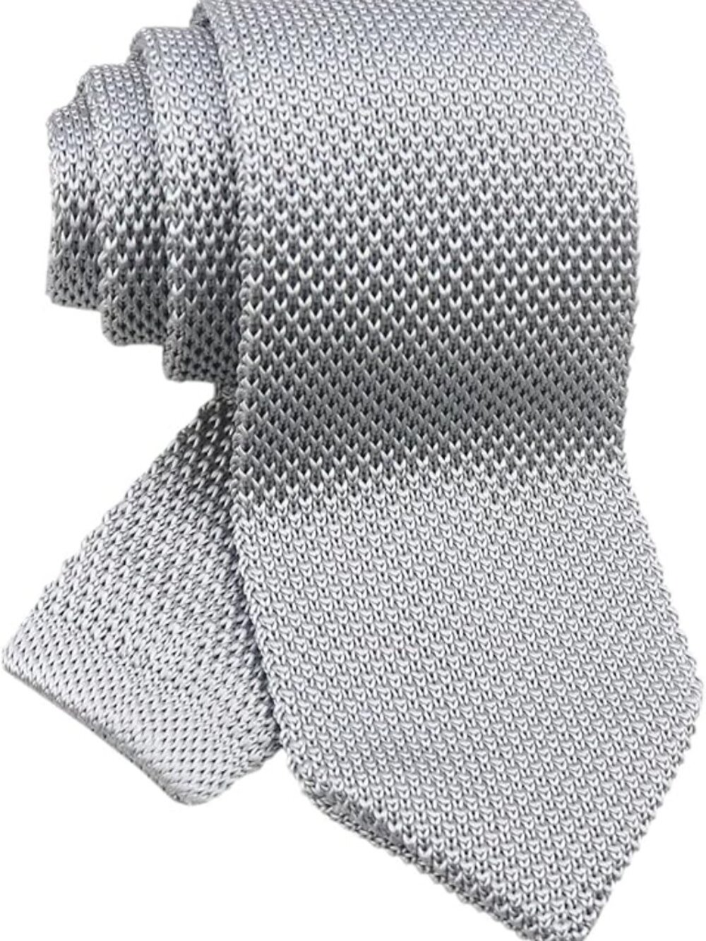 Knitted Silk Light Grey Tie -- DMITRYMade in Italy